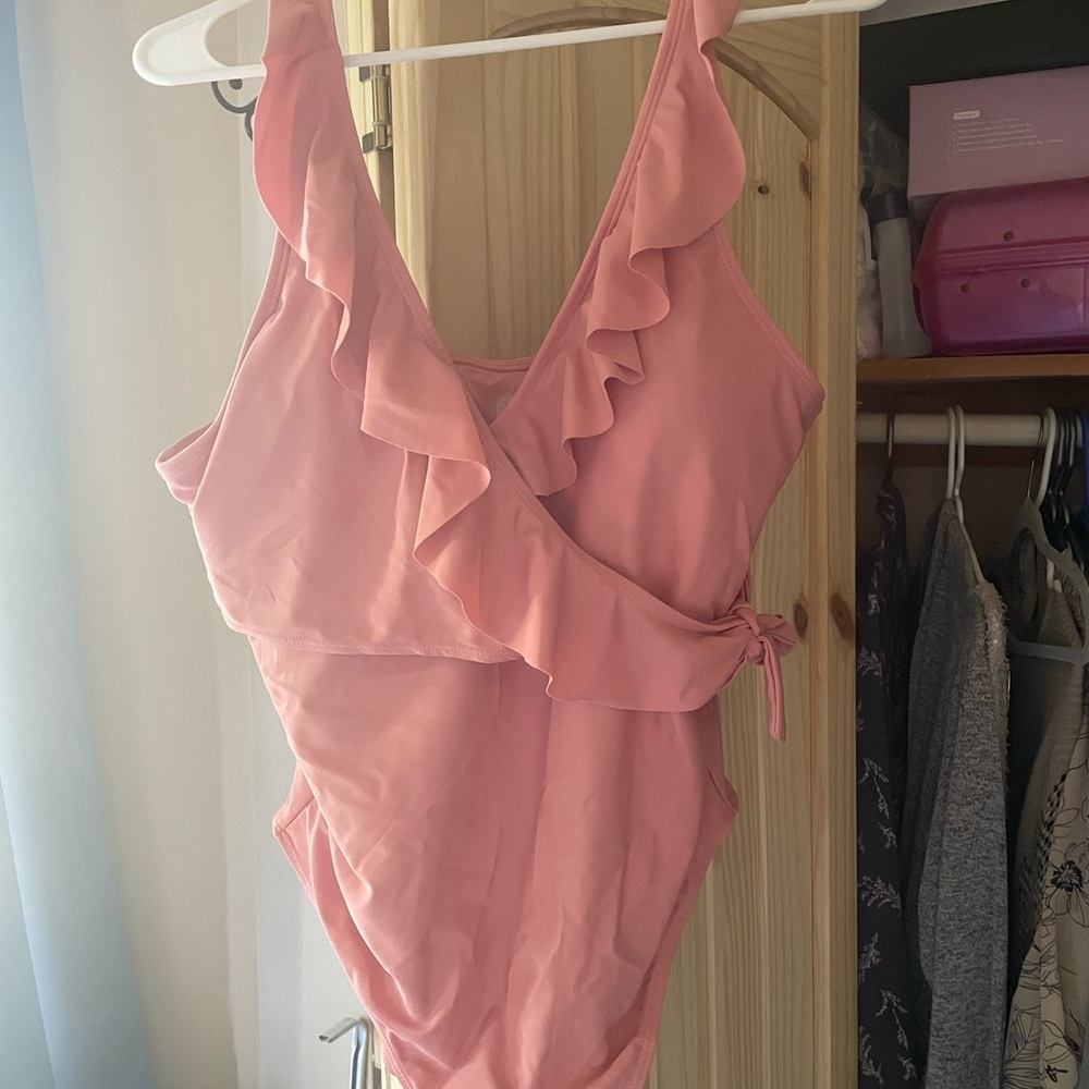 Nursing & Maternity One Piece Wrap Swimsuit